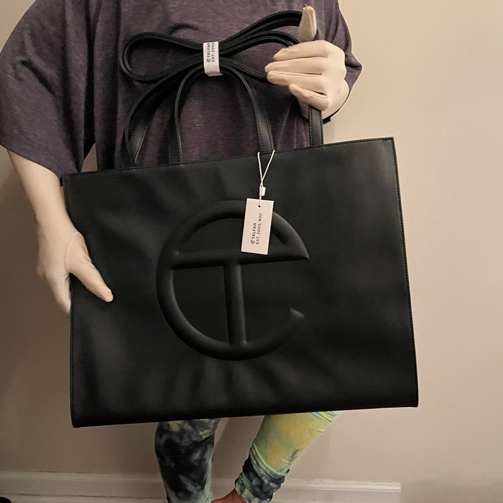 Large Telfar shopping bag tote.
